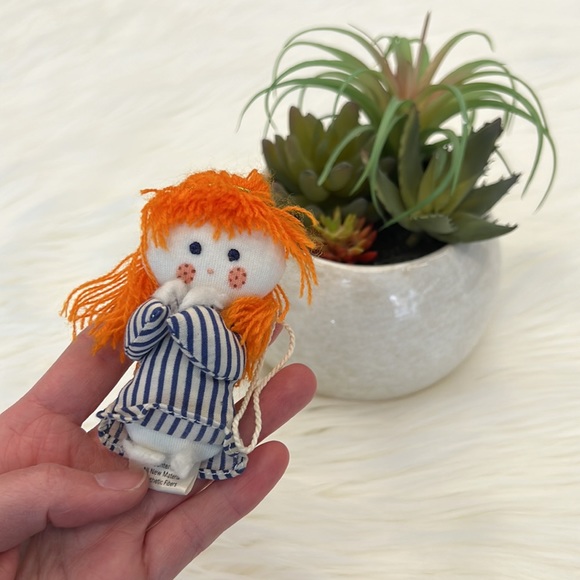 π Angel Ornament Orange Hair Blue Striped Dress HALLMARK π $1 when Bundled π - Picture 7 of 7